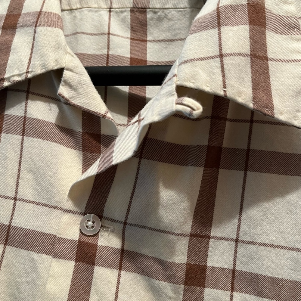 Brown and White plaid shirt Ralph Lauren